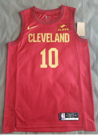 Maillot de Basket #10 Garland Cavaliers 22-23 Rouge ave sponor logo Imprimé